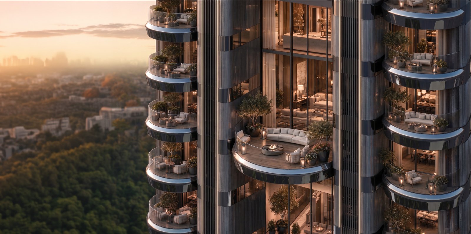 Dhuleva One50 façade shaped by the changing light